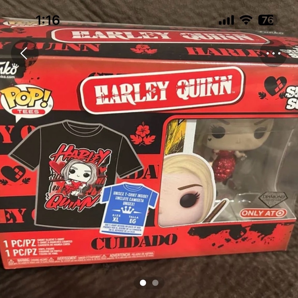 Funko Pop! Collectors Box Movies Suicide Squad Harley Quinn Diamond Coll…